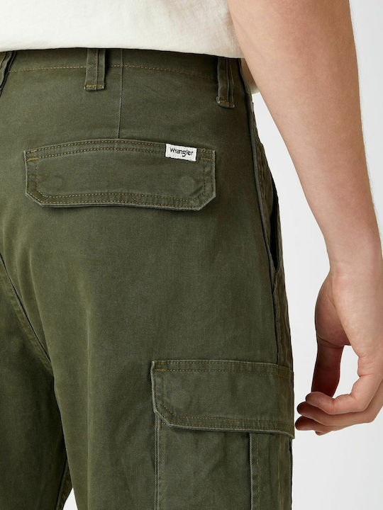 Casey Hose Cargo Elastisch in Normaler Passform Militare Green
