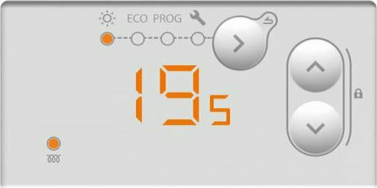 Atlantic F120 Design Digital Convector Heater Wall 1500W with Electronic Thermostat 61.3x46.1cm White