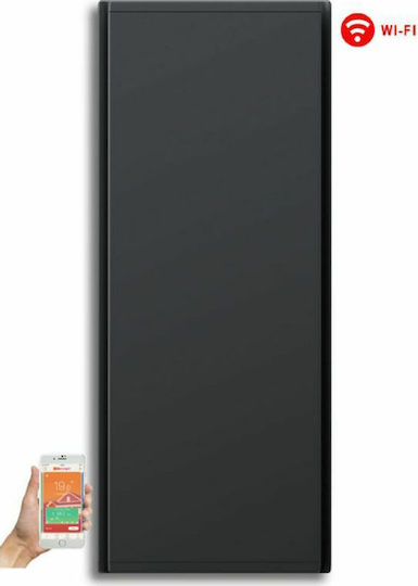 Radialight Icon 10 Конвектор Стена 1000W с Електронен Термостат и WiFi 45x110см Сив