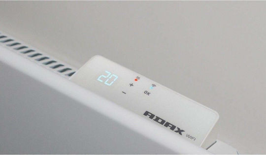Adax Neo H 08 KWT Konvektorheizung Wand 800W mit elektronischem Thermostat und WiFi 75x33cm Weiß