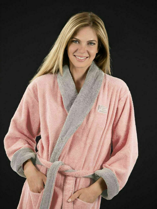 Guy Laroche Duo Bathrobe with Collar Rose 380gr/m² 1131090212012