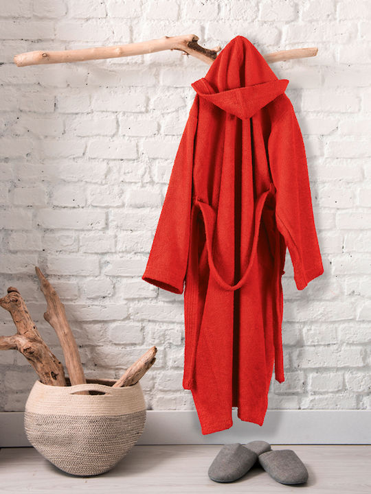 Guy Laroche Daily Bathrobe with Hood Red 1131092115004