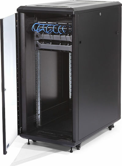 StarTech Boden Rack-Schrank 25U Schwarz RK2536BKF