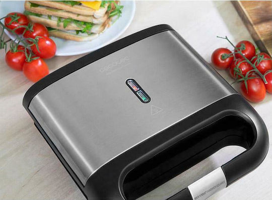Cecotec Rock'nToast Square Sandwich Maker for for 2 Sandwiches Sandwiches 750W Inox