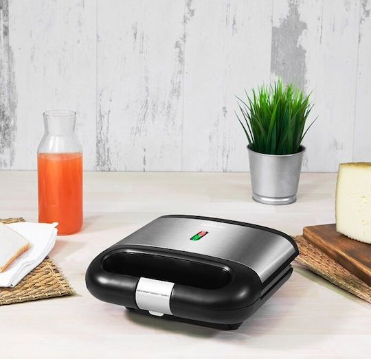 Cecotec Rock'nToast Square Sandwich Maker for for 2 Sandwiches Sandwiches 750W Inox