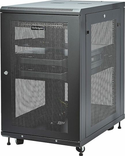 StarTech Επιδαπέδια Καμπίνα Rack 18U Μαύρο RK1833BKM