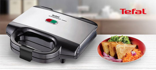 Tefal Ultracompact SM157T Τοστιέρα για 2 Τοστ 700W Inox