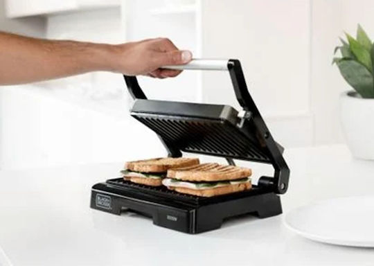 Black & Decker BXGR1000E Sandwich Maker for for 2 Sandwiches Sandwiches 1000W Black