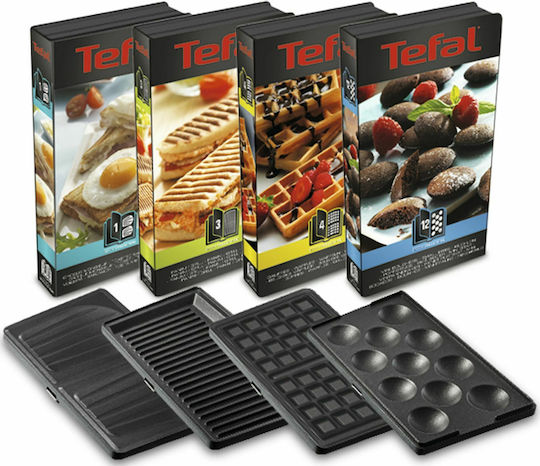 Tefal Snack Collection Τοστιέρα με Αποσπώμενες Πλάκες για 2 Τοστ 700W Inox