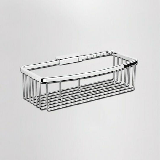 Langberger Wandmontiert Schwamm-Halter Inox Silber