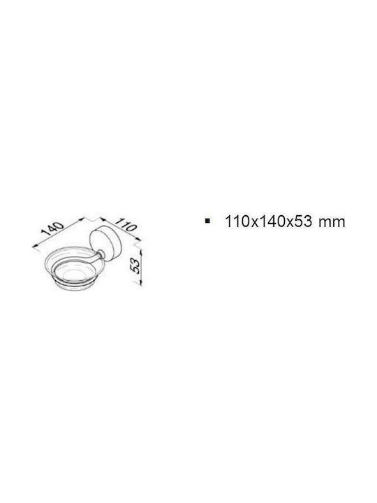 Geesa Series Wandmontiert Seifenschale Glas Silber
