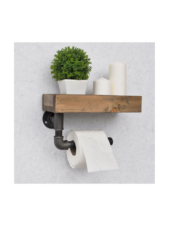 HomeMarkt Wall-mounted Paper Holder Metallic Brown