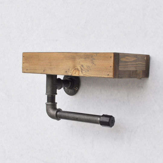 HomeMarkt Wall-mounted Paper Holder Metallic Brown