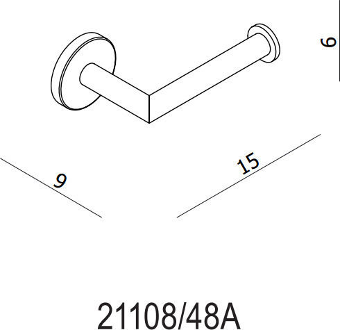 Langberger Series 108 Wandmontiert Papierhalter Inox Black Matt