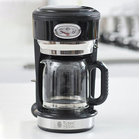 Russell Hobbs Retro Classic Filter Coffee Machine 1000W Black