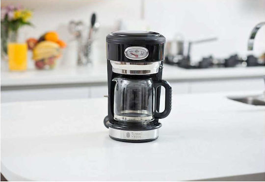 Russell Hobbs Retro Classic Filter Coffee Machine 1000W Black