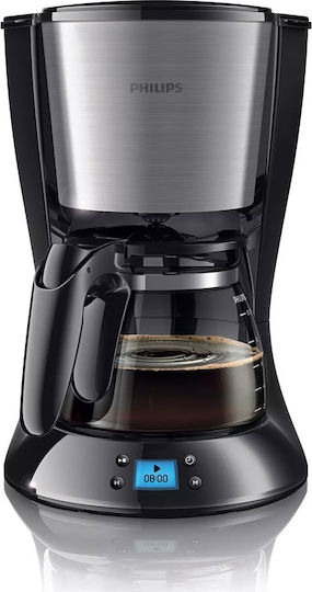Philips Daily Collection Προγραμματιζόμενη Καφετιέρα Φίλτρου 1000W Black