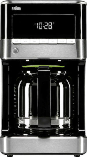 Braun PurAroma 7 KF 7120 Black Προγραμματιζόμενη Καφετιέρα Φίλτρου 1000W Silver