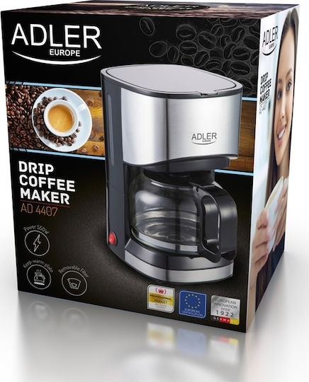 Adler AD-4407 AD 4407 Mașină de cafea cu filtru 550W Argint