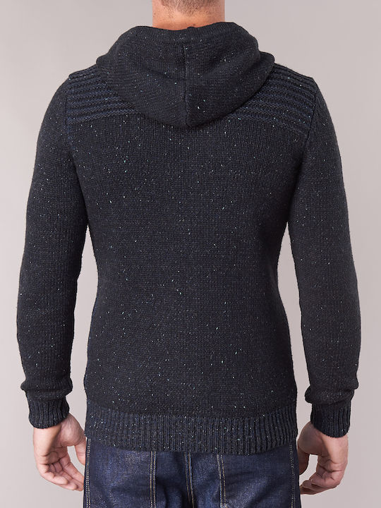 Men's knitted cardigan with zipper Petrol Industries (M-FW18-KWH210-BLACK-9999)