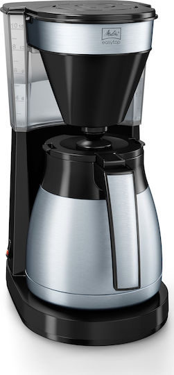 Melitta Easy Top Therm II Steel Καφετιέρα Φίλτρου 1050W Stainless Steel