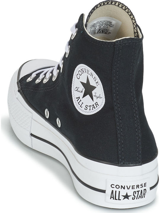 Chuck Taylor All Star Lift High Top Флатформи Маратонки Черно