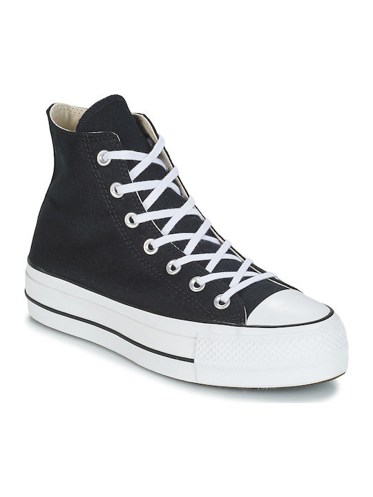 Chuck Taylor All Star Lift High Top Флатформи Маратонки Черно