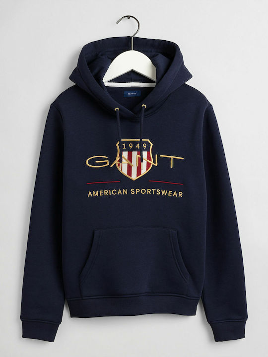 Archieve Shield Women's Sweatshirt Hooded Navy Blue