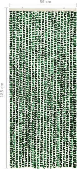 vidaXL Perdea ușă Green-White 56x185cm 325445