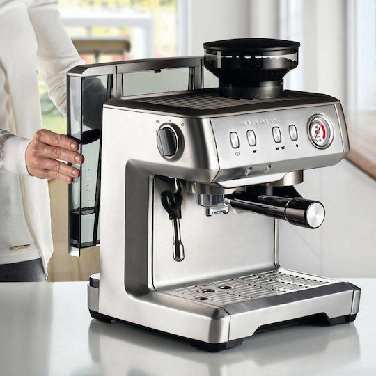 Ariete 1313 Automatic Espresso Machine 1600W Pressure 15bar with Grinder Silver