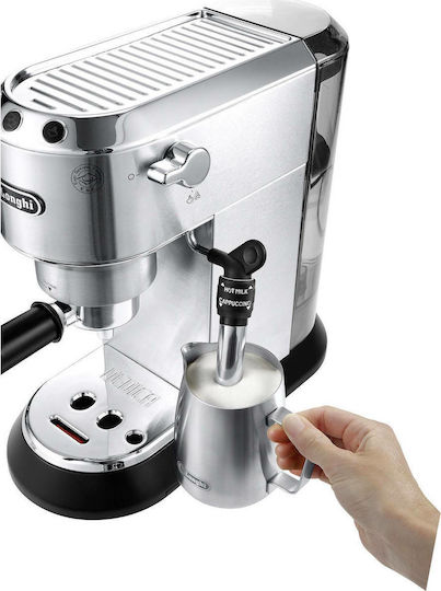De'Longhi Dedica Pump Μηχανή Espresso 1300W Πίεσης 15bar Ασημί