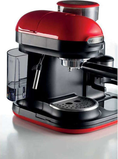 Ariete 1318/00 Automatic Espresso Machine 1080W Pressure 15bar with Grinder Red