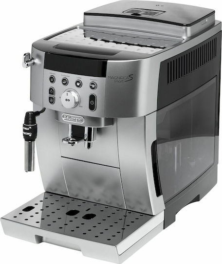 De'Longhi Magnifica S Smart Αυτόματη Μηχανή Espresso 1450W Πίεσης 15bar με Μύλο Άλεσης Ασημί