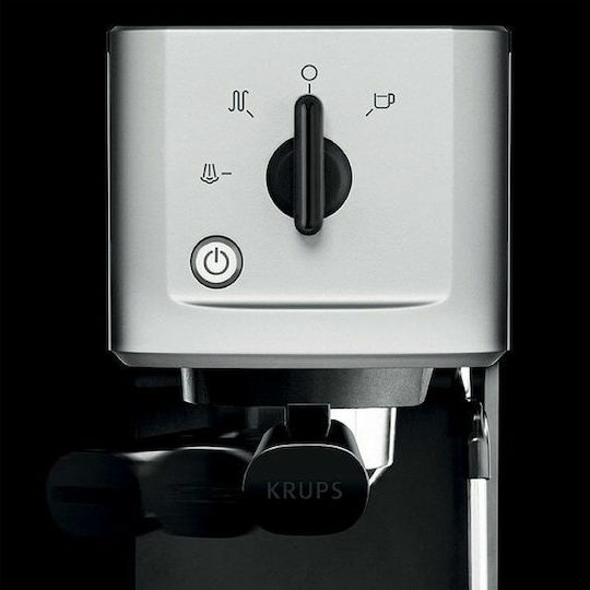 Krups Μηχανή Espresso 1460W Πίεσης 15bar Ασημί XP3440
