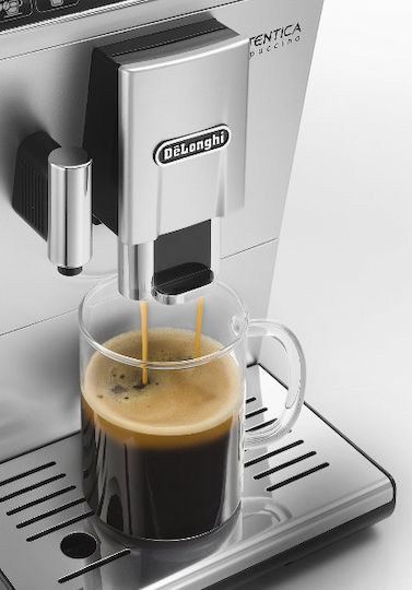De'Longhi Autentica Automat Espressoare 1450W Presiune 15bar pentru Cappuccino cu Râșniță Argintie Etam 29.660.SB