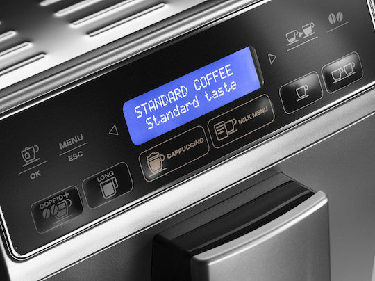 De'Longhi Autentica Automat Espressoare 1450W Presiune 15bar pentru Cappuccino cu Râșniță Argintie Etam 29.660.SB