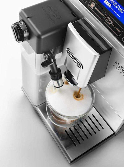 De'Longhi Autentica Automat Espressoare 1450W Presiune 15bar pentru Cappuccino cu Râșniță Argintie Etam 29.660.SB
