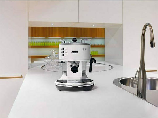 De'Longhi Espresso Icona Eco Automatic Espresso Machine 1100W Pressure 15bar White
