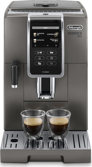 De'Longhi Dinamica Plus Автоматична Еспресо Кафемашина 1450W Налягане 19bar за Cappuccino с Мелачка Сива ECAM 370.95.T