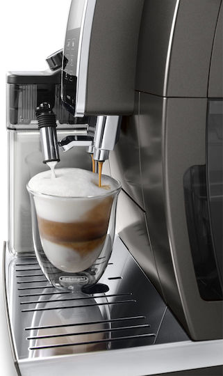 De'Longhi Dinamica Plus Автоматична Еспресо Кафемашина 1450W Налягане 19bar за Cappuccino с Мелачка Сива ECAM 370.95.T