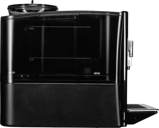 Siemens Eq.6 Αυτόματη Μηχανή Espresso 1500W Πίεσης 19bar για Cappuccino με Μύλο Άλεσης Μαύρη TE657M03DE