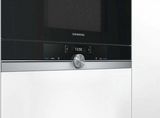 Siemens Iq700 Εντοιχιζόμενος Φούρνος Μικροκυμάτων με Grill 21lt Μαύρος