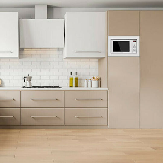 Cecotec Grandheat 2350 Εντοιχιζόμενος Φούρνος Μικροκυμάτων με Grill 23lt Λευκός