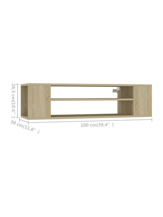 TV Stand Beige 100x30x26.5cm