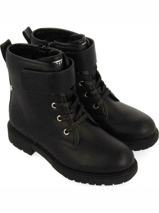 Gioseppo Luderitz Kids Leather Military Boots Black