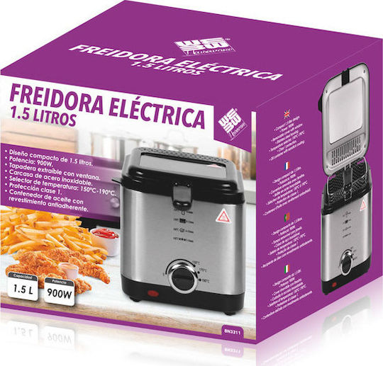 Gem BN3311 Deep Fryer 1.5lt Silver