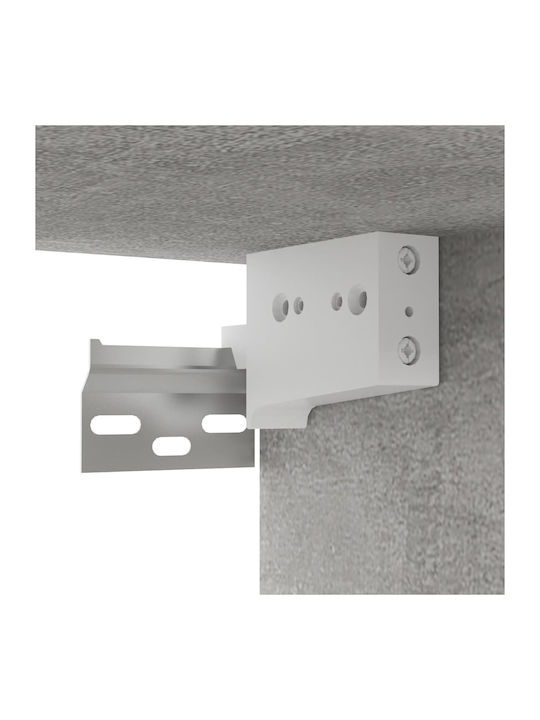 Hanging Living Room Cabinet Made of Grey Concrete Particle Board 60x30x30cm