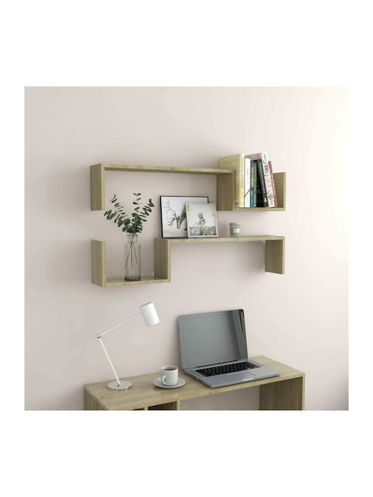 Shelves Wall Sonoma 2pcs 100x15x50cm