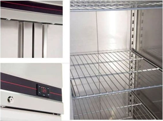 Inomak Clover Gewerblicher Gefrierschrank 2338lt Inox mit 2 Türen P144 x B76.8 x H210cm