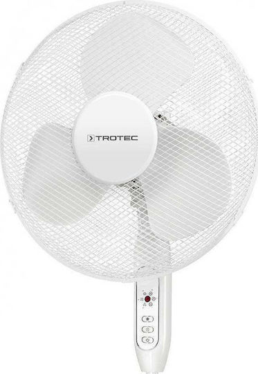 Trotec TVE 25 S Вентилатор Стоящ Мощност 40W Диаметър На Вентилатора 40cm С Дистанционно Бял
